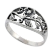 Picture of Sterling Silver Flower Vine Ring 7/16 inch wide sizes 6 - 10