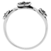 Picture of Sterling Silver 4 Petal Flowers Ring 5/16 inch wide sizes 6 - 10
