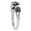 Picture of Sterling Silver 4 Petal Flowers Ring 5/16 inch wide sizes 6 - 10