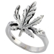 Picture of Sterling Silver Leaf Ring Large 3/4 inch sizes 6 - 10