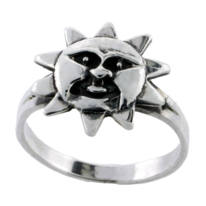 Picture of Sterling Silver Sun Ring 7/16 inch wide sizes 6 - 10