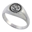 Picture of Sterling Silver Hindu Sun Deity Surya Ring for Women 3/8 inch wide sizes 6 - 10