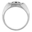 Picture of 2 Sizes Sterling Silver Crescent Moon and Star Ring for Men and Women Flawless Finish sizes 6 - 13
