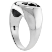 Picture of 2 Sizes Sterling Silver Crescent Moon and Star Ring for Men and Women Flawless Finish sizes 6 - 13