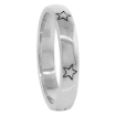 Picture of Sterling Silver Stackable Stars Ring for Women Wedding Band Flawless Polished finish 1/8 inch sizes 6 - 10