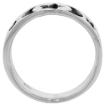 Picture of Sterling Silver Moons & Stars Cigar Band Ring for Women sizes 6 - 10 1/4 inch wide sizes 6 - 10