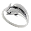 Picture of Sterling Silver Double Dolphin Ring for Women 1/2 inch wide sizes 6 - 10