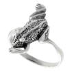 Picture of Sterling Silver Frog Ring for Women 7/8 inch sizes 6 - 10