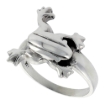 Picture of Sterling Silver Frog Ring for Women 3/4 inch wide sizes 6 - 10