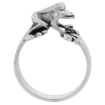 Picture of Sterling Silver Frog Ring for Women 1/2 inch wide sizes 6 - 10