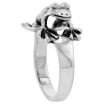 Picture of Sterling Silver Frog Ring for Women 1/2 inch wide sizes 6 - 10