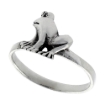 Picture of Sterling Silver Frog Ring for Women 7/16 inch wide sizes 6 - 10