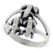 Picture of Sterling Silver Frogs Ring for Women 5/8 inch wide sizes 6 - 10
