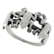 Picture of Sterling Silver Frogs Ring for Women 1/2 inch wide sizes 6 - 10