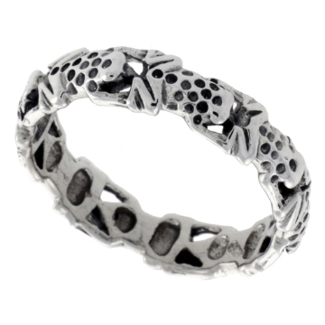 Picture of Sterling Silver Frogs Ring for Women 1/4 inch wide sizes 6 - 10