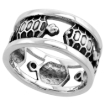 Picture of Sterling Silver Turtles Ring for Women 3/8 inch wide sizes 6 - 10