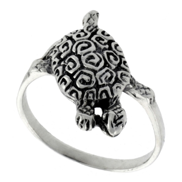 Picture of Sterling Silver Turtle Ring for Women 3/4 inch sizes 6 - 10