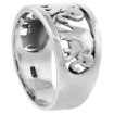 Picture of Sterling Silver Elephants Ring for Women 7/16 inch wide sizes 6 - 10