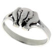 Picture of Sterling Silver Elephant Head Ring for Women 3/8 inch wide sizes 6 - 10