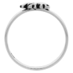 Picture of Dainty Sterling Silver Stackable Elephant Ring for Women & Teens Flawless polished finish 3/16 inch wide sizes 6 - 10