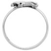 Picture of Sterling Silver Stackable Goat Ring for Women 3/8 inch wide sizes 6 - 10