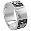 Picture of Sterling Silver Dancing Bears Ring for Women and Men 5/16 inch wide sizes 6 - 10