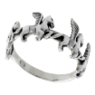 Picture of Sterling Silver Pegasus Ring for Women 3/8 inch wide sizes 6 - 10