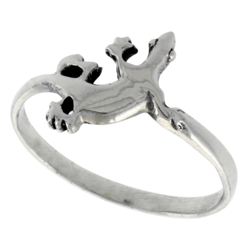 Picture of Sterling Silver Gecko Ring for Women 5/8 inch wide sizes 6 - 10