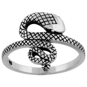 Picture of Sterling Silver Snake Ring for Women 5/8 inch wide sizes 6 - 10