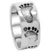 Picture of Sterling Silver Footprints In The Sand Ring for Women 3/8 inch wide sizes 6 - 10
