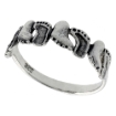 Picture of Sterling Silver Footprints Ring for Women 5/16 inch wide sizes 6 - 10