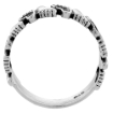 Picture of Sterling Silver Footprints Ring for Women 5/16 inch wide sizes 6 - 10