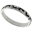 Picture of Sterling Silver Footprints In The Sand Stackable Ring for Women 1/8 inch sizes 6 - 10