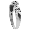 Picture of Sterling Silver Winged Skull Ring for Women 3/16 inch wide sizes 6 - 10