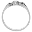 Picture of Sterling Silver Skull & Crossbones Ring for Women Dainty 3/16 inch wide sizes 6 - 10