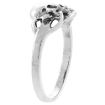 Picture of Sterling Silver Skull Ring for Women Dainty.5 inch wide sizes 6 - 10
