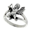 Picture of Sterling Silver Cupid Ring for Women 5/8 inch wide sizes 6 - 10