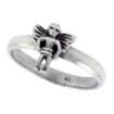 Picture of Sterling Silver Angel Ring for Women Dainty 3/8 inch wide sizes 6 - 10