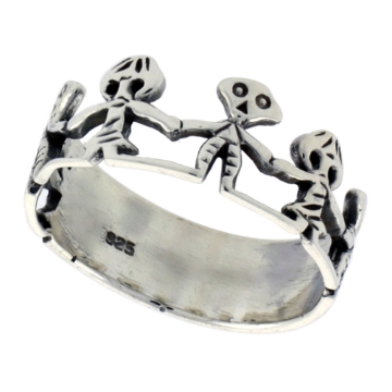 Picture of Sterling Silver Halloween Ring for Women 3/8 inch wide sizes 6 - 10
