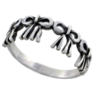 Picture of Sterling Silver Ribbons Ring 5/16 inch wide sizes 6 - 10
