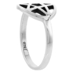 Picture of Sterling Silver Pentagram Ring for Women & Teens Flawless Polished Finish 5/8 inch wide sizes 6 - 10
