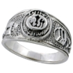 Picture of Sterling Silver Allah Ring 7/16 inch wide sizes 7 - 14