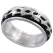 Picture of Sterling Silver Freeform Design Spinner Ring 5/16 inch wide