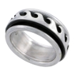 Picture of Sterling Silver Wave Spinner Ring 3/8 inch wide