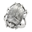 Picture of Sterling Silver Scarab Poison Ring 1 inch sizes 6 - 10