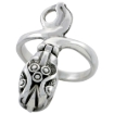 Picture of Sterling Silver Snake Poison Ring 1 1/8 inch sizes 6 - 10