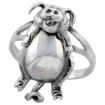Picture of Sterling Silver Movable Pig Ring 1 inch sizes 6 - 10