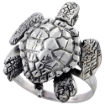 Picture of Sterling Silver Movable Turtle Ring 1 1/8 inch sizes 6 - 10