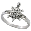 Picture of Sterling Silver Turtle Ring 1 inch sizes 6 - 10