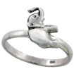 Picture of Sterling Silver Movable Elephant Ring 3/4 inch sizes 6 - 10